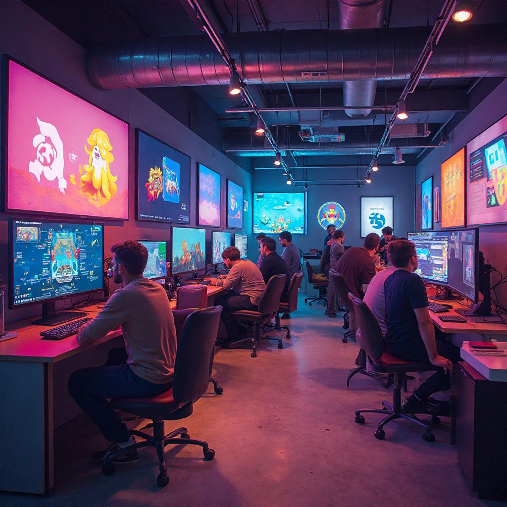 Indie game showcase area