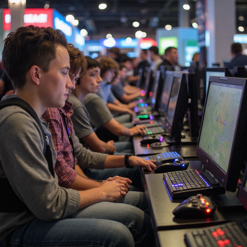 Diverse attendees enjoying the expo