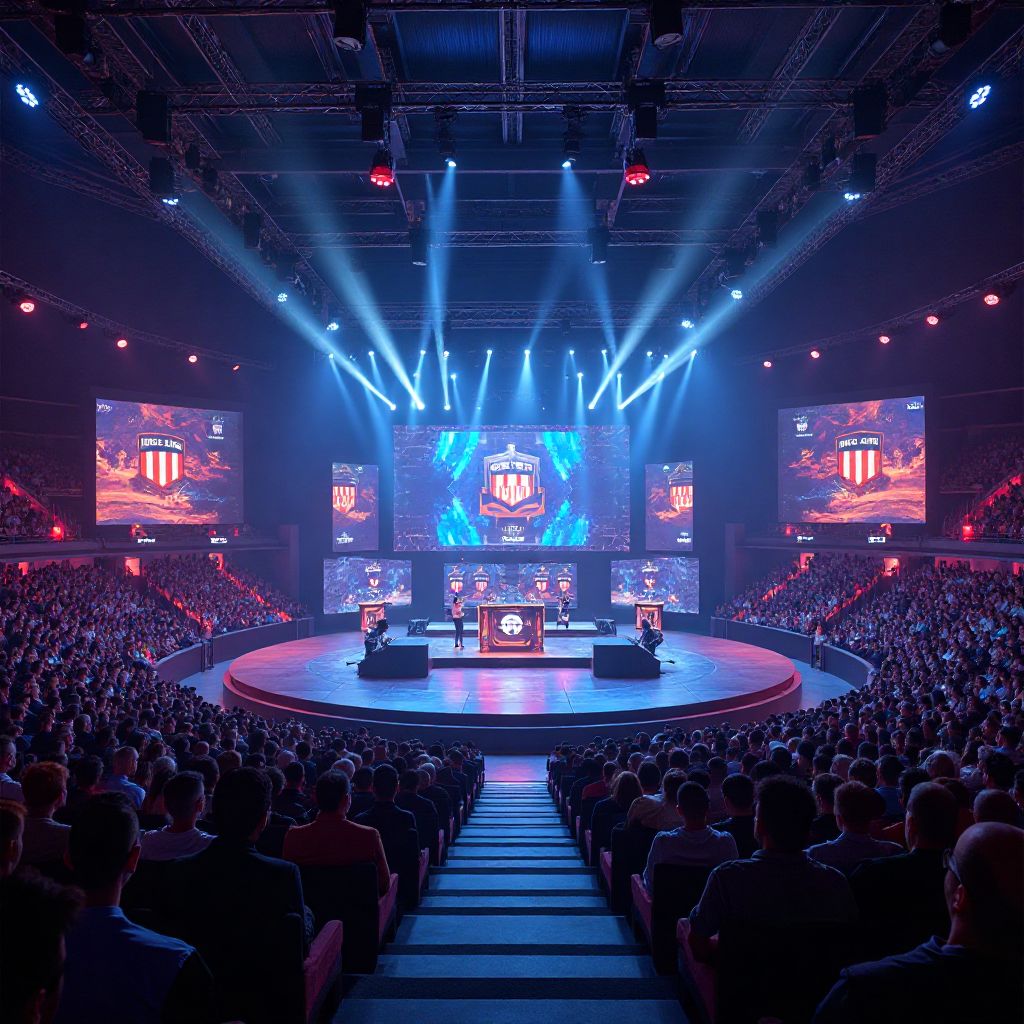 Professional esports tournament in progress