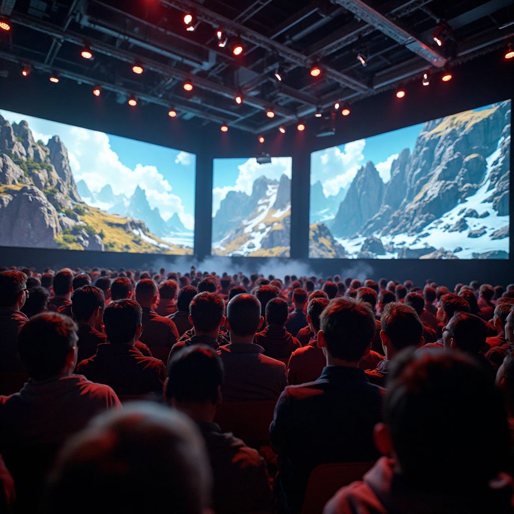 Latest gaming releases being demonstrated