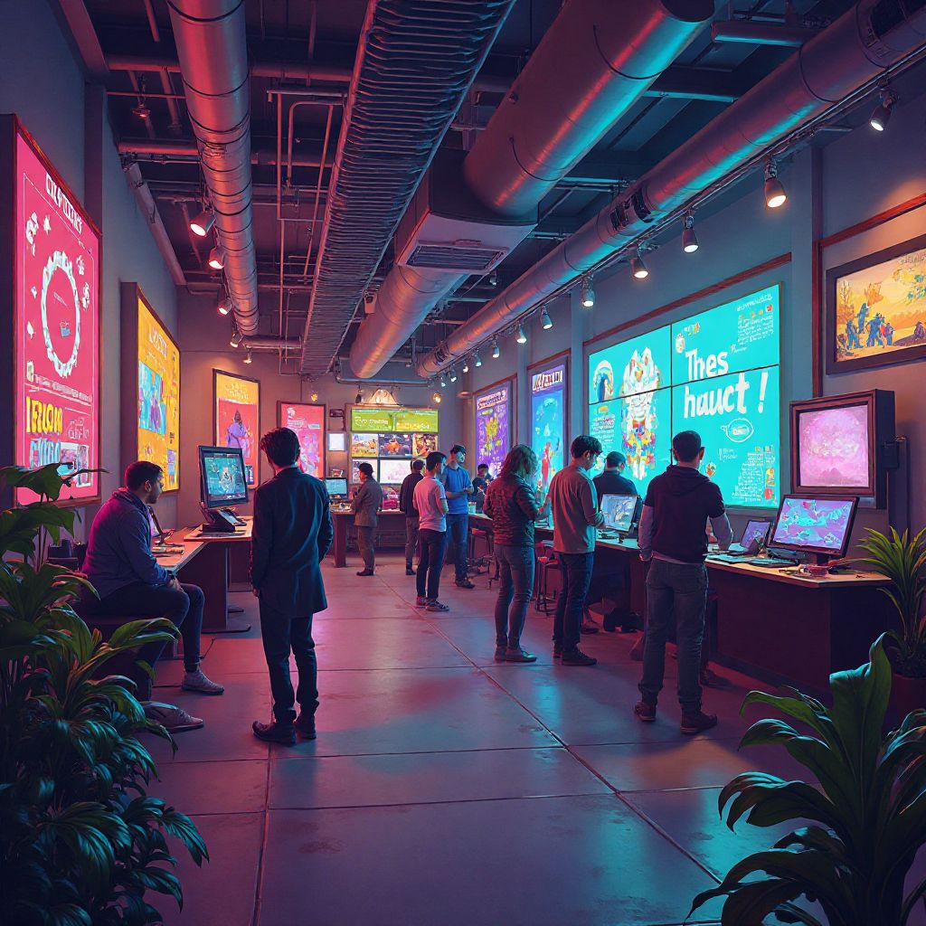 Independent game developers showcasing creative titles